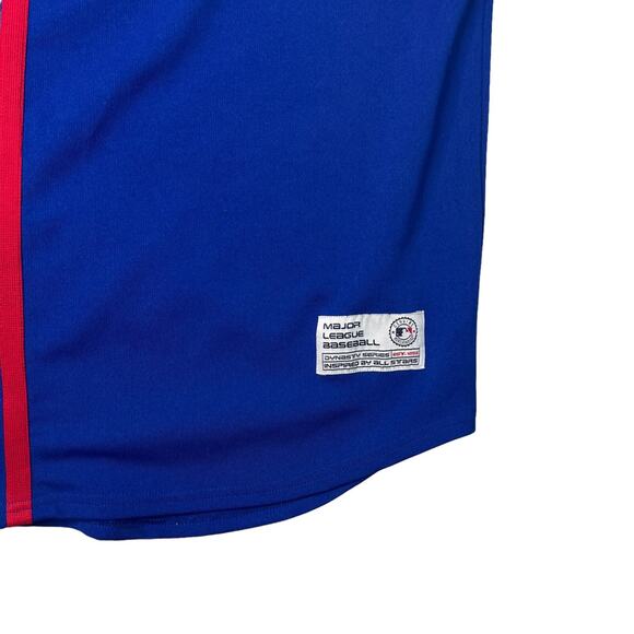 MLB Chicago Cubs Dynasty Club Series Throwback Retro Baseball Jersey Blue Red XL - Picture 5 of 6